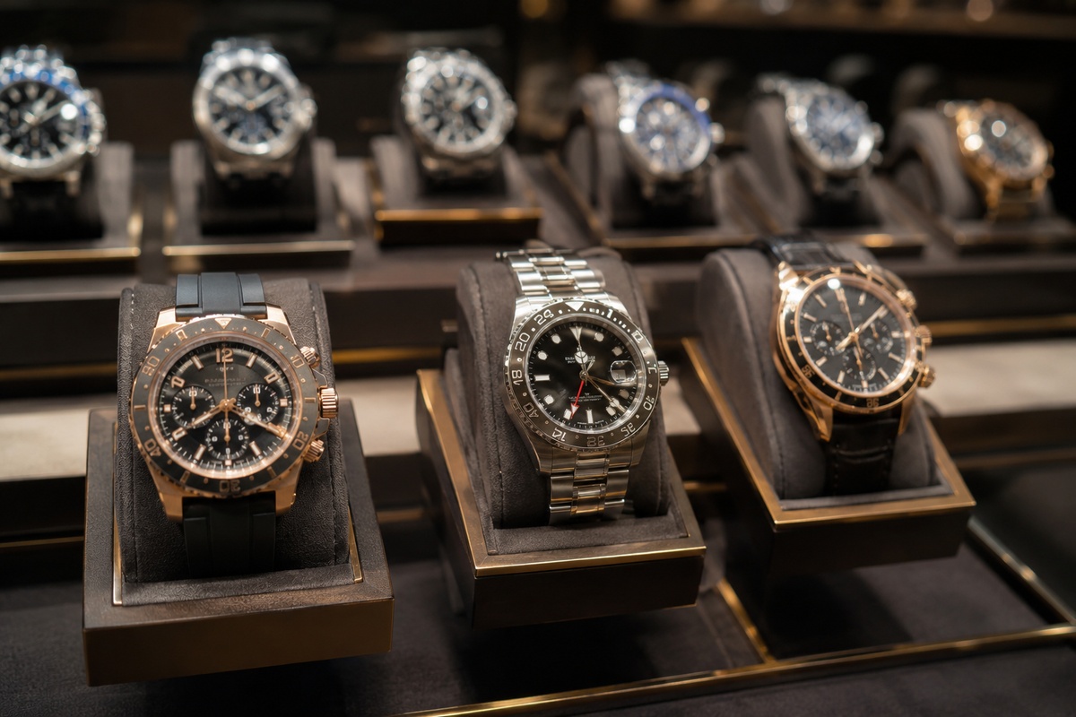 Relojes de lujo que pierden valor al salir de la joyería en escaparate premium