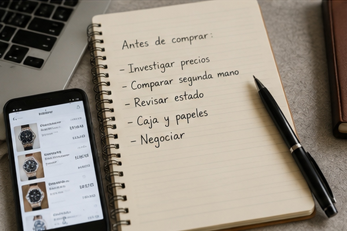 Comparar precios de relojes de lujo en segunda mano antes de comprar