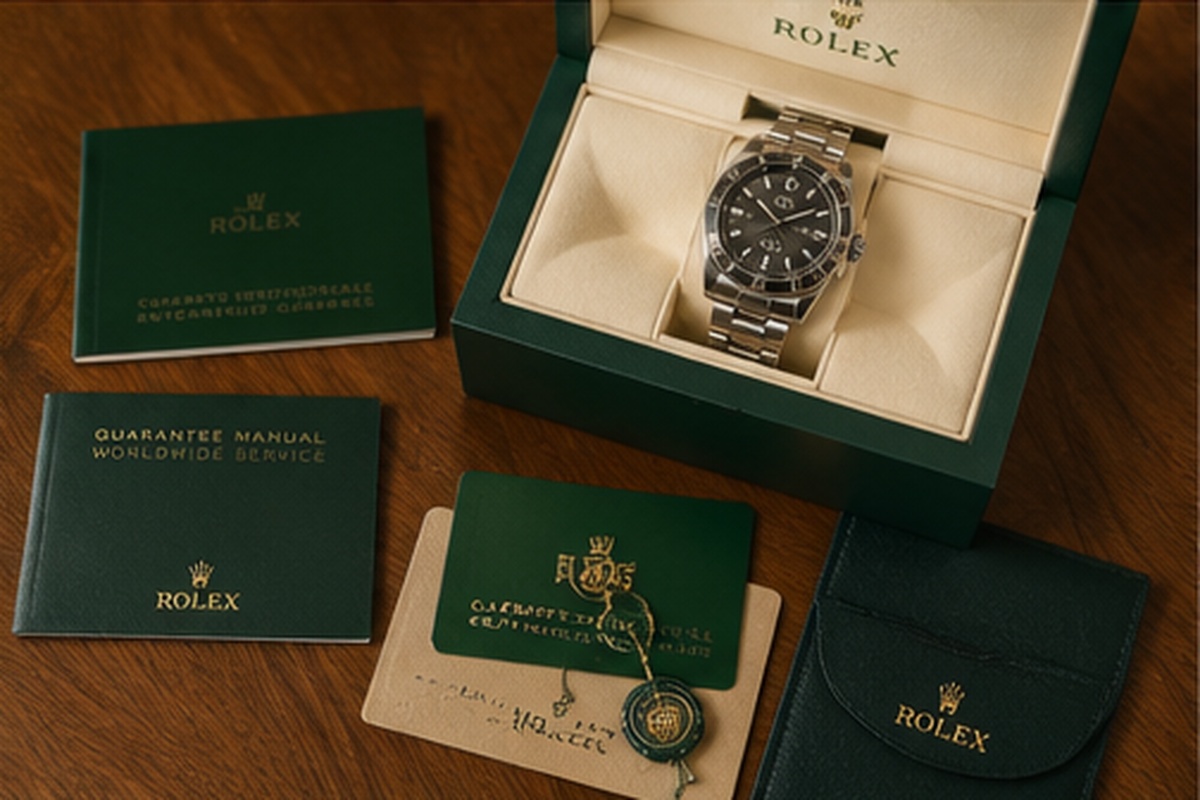 Reloj de lujo con caja papeles y garantía para mejorar su valor de reventa