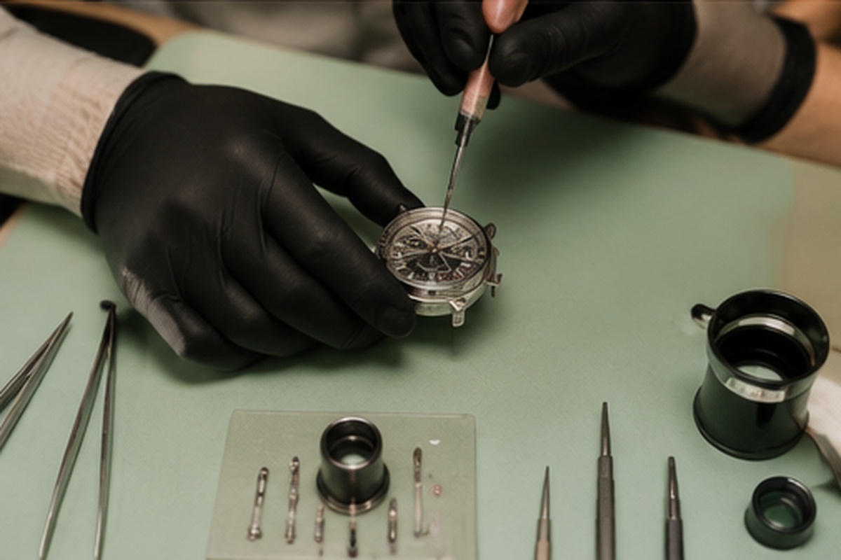 Revisión profesional de reloj de lujo antes de venderlo en el mercado secundario
